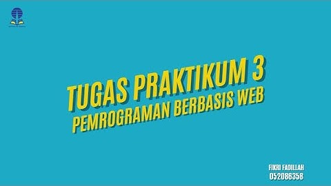 Tugas 3 Praktikum pemrograman berbasis web