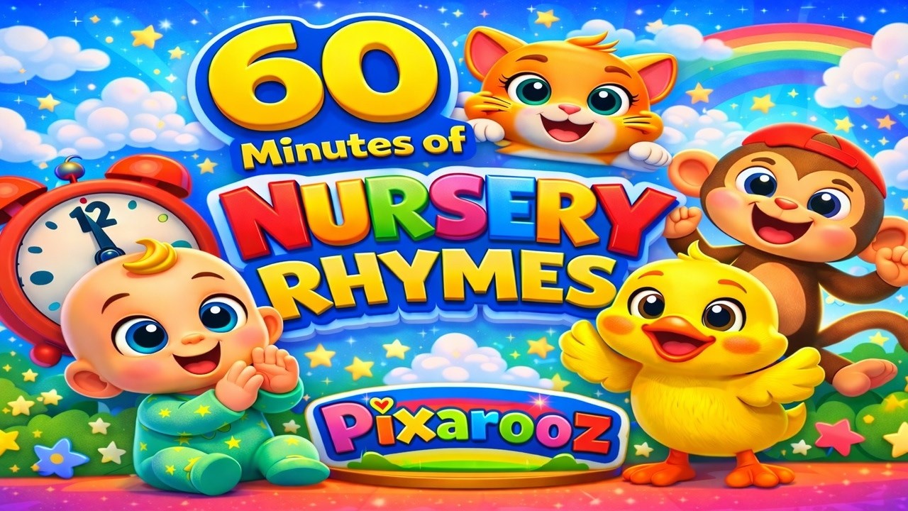 🌈🐱60 Minutes of Nursery Rhymes for Kids 🌞 One Hour Compilation  Baby & Toddler Songs🧸🚗