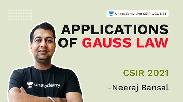 Applications of Gauss Law | CSIR 2021| Physical Science | Neeraj Bansal | Unacademy Live