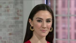 Oro Nuovo Bold Polished Flat Twist Hoop Earrings 14K on QVC