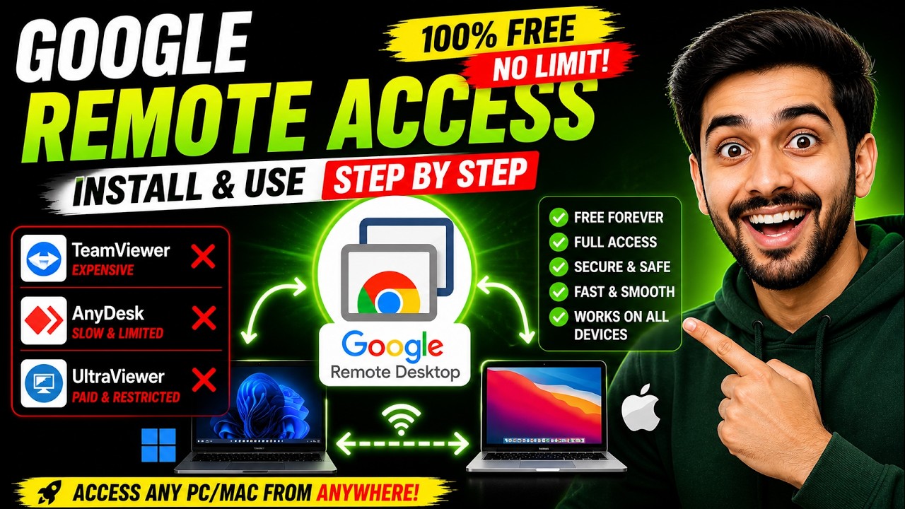 Best FREE Remote Desktop Software 2026 | Google Remote Desktop Full ...