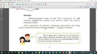 PRACTICAL RESEARCH 1 MODULE 9