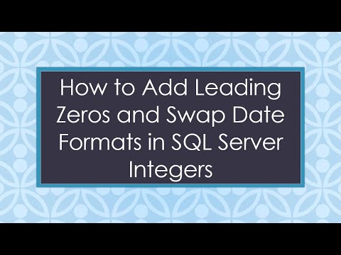 How to Add Leading Zeros and Swap Date Formats in SQL Server Integers