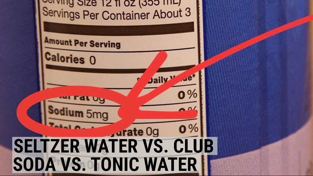 Seltzer water, club soda, and tonic water are all quite different YouTube