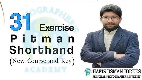 Pitman Shorthand New Course || Exercise No. 31 || Shorthand Dictation ||Stenographers Academy ||
