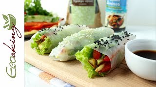 Спринг-роллы / 2 варианта: с сырыми и запеченными овощами / vegan (постный рецепт) / gluten free