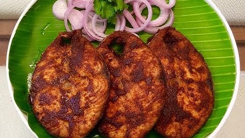 சுவையான வஞ்சிரம் மீன் வறுவல் மசாலா உதிராமல் செய்வது எப்படி/ Hotel style Seer fish fry