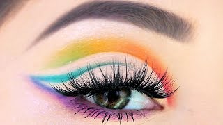 Rainbow Cut Crease Makeup Tutorial | The Perfect Cut Crease in less than 10 Easy Steps!