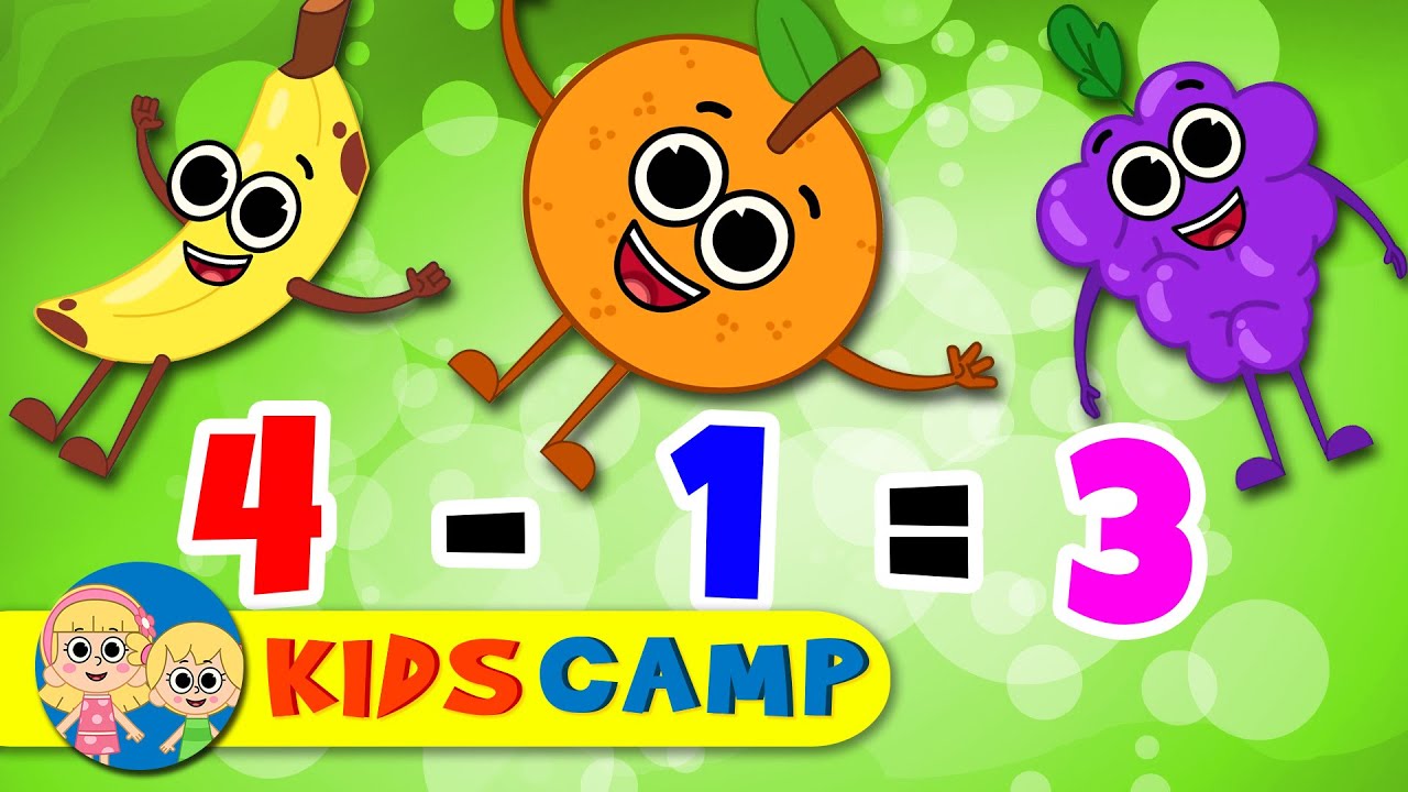 ⁣Kidscamp | Simple Subtraction! Learn Maths & Numbers With Fruits | Education Learning Videos