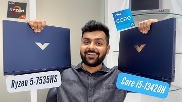 HP Victus Ryzen 5 7535HS vs Core i5 13420H Comparison: RTX2050 On Both!