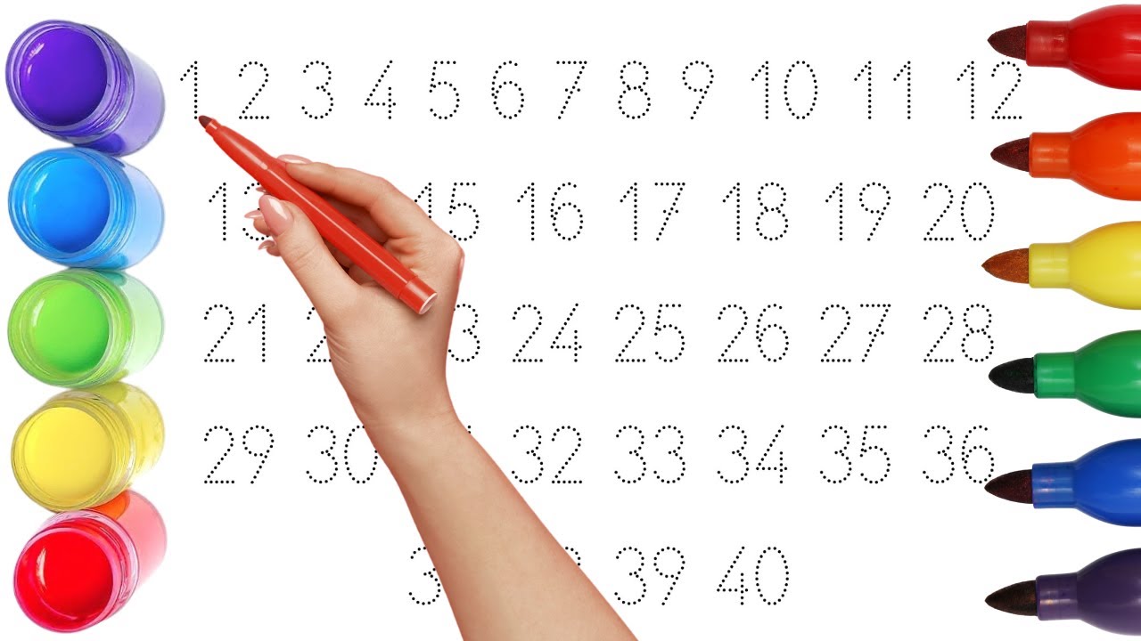 Learn to Write 1 to 40 ️ | Easy Number Tracing for Kids - YouTube