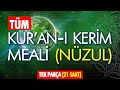 Kuran meal tamami dnle tek para nzul n sirasina gre yksek ses kaltes  21 saat