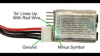 BANGGOOD  Battery Voltage Meter Tester  Battery Monitor Buzzer Alarm For 1S-8S Lipo Battery
