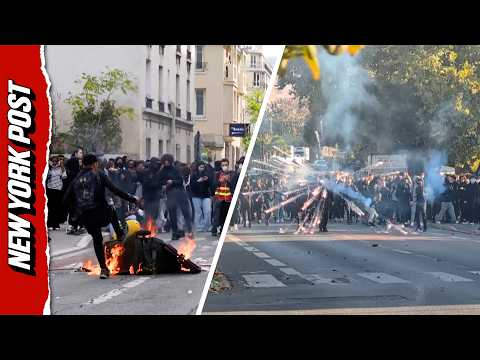 CHAOS Continues As French Students Ignite Fireworks And Smoke Bombs in Violent Clash With Police