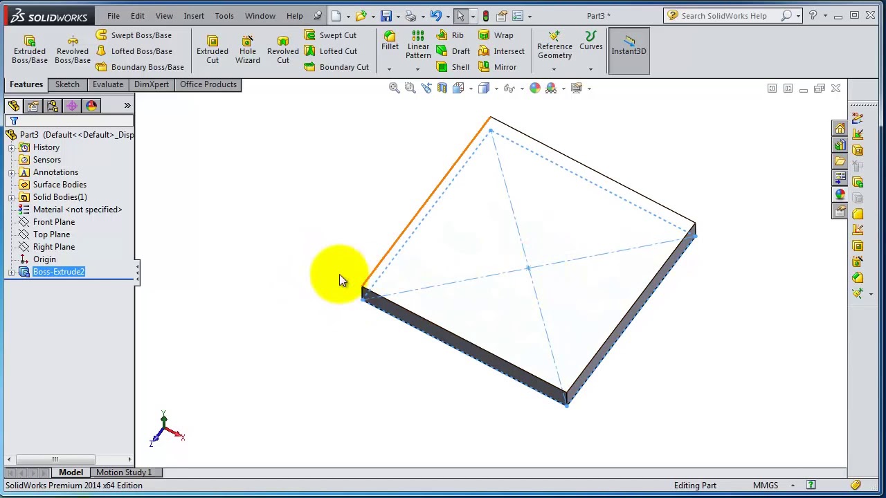 050 SolidWorks 2014 Tutorial Inserting Coordinate System YouTube