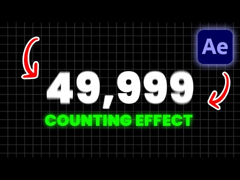 How To Make A Counting Effect In After Effects