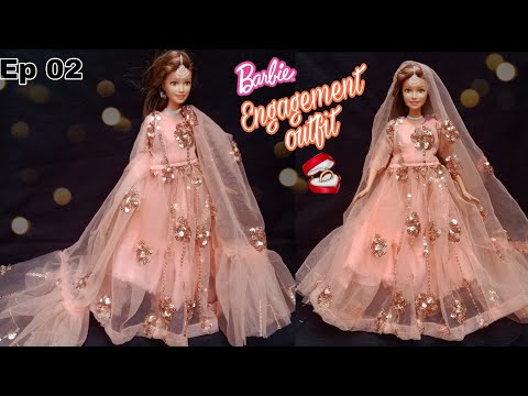 Wedding Dress Party Gown Engagement For Barbie Doll Accessories Baby Girl  Gift | eBay
