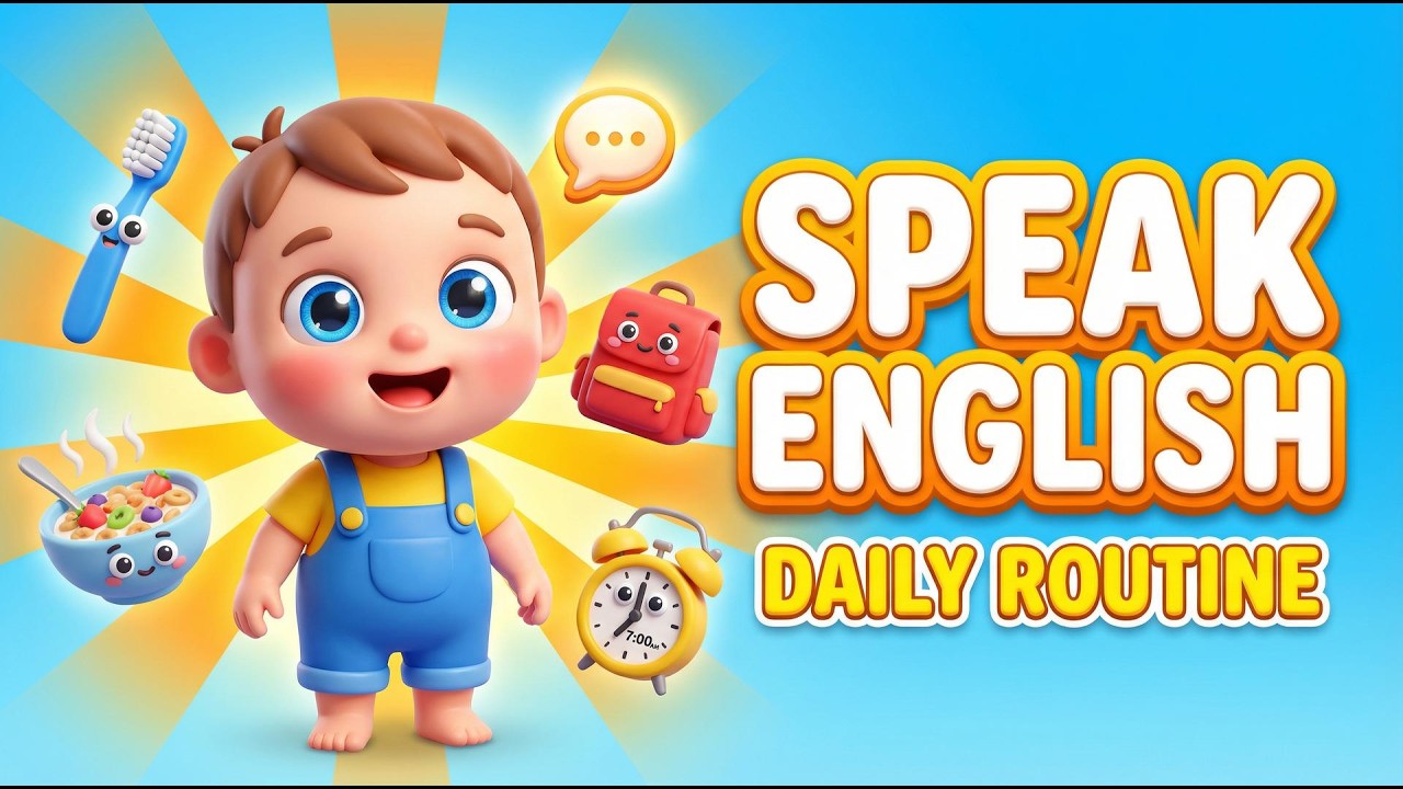 👉 Speak English with Kids 🗣️ | Daily Routine English Sentences for Kids ...