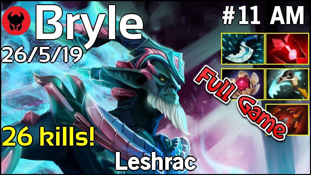 26 kills! Bryle [J.Storm] plays Leshrac!!! Dota 2 Full Game 7.21