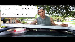 How to mount a solar panel onto roof racks