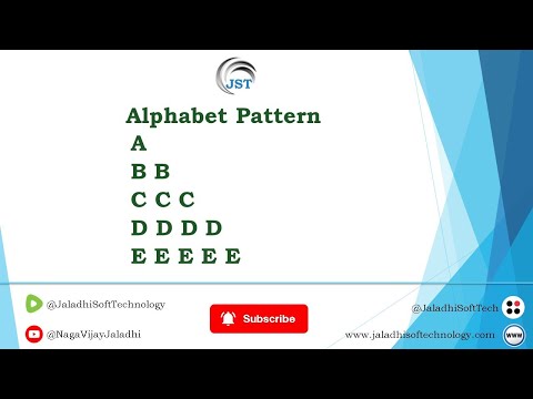 Display Alphabet Character Pattern Program