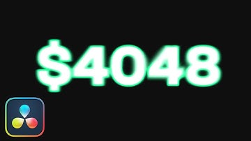 Smooth Money Counter Animation in Davinci Resolve