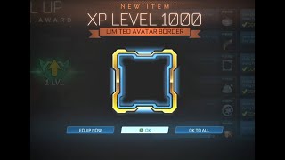 XP Level 1000 in Rocket League! Plus drop openings and Peak!
