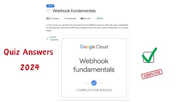 Webhook fundamentals quiz answers || 2024 || #qwiklabs #qwiklabsarcade2024