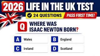 2026 Life IN The UK Test | 24 NEW Questions | Pass First Time