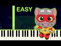 TALKING TOM HEROES - EASY Piano Tutorial