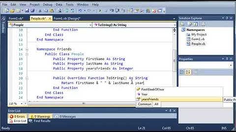Visual Basic Tutorial   104   Nested Namespaces