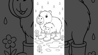 The 50+ Cutest Capybara Coloring Pages for Kids Who Love Animals | Free Printables #capybara