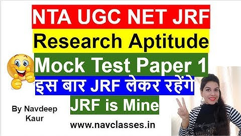 NTA UGC NET Mock Test 16 || Paper 1 || Research Aptitude || December 2019 || By Navdeep Kaur