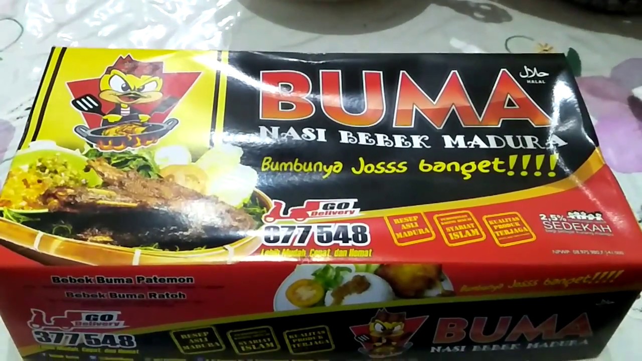 Nasi Kotak Nasi Bebek Madura Buma Youtube