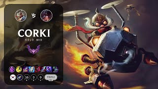 Corki Mid vs Akali - KR Master Patch 14.3