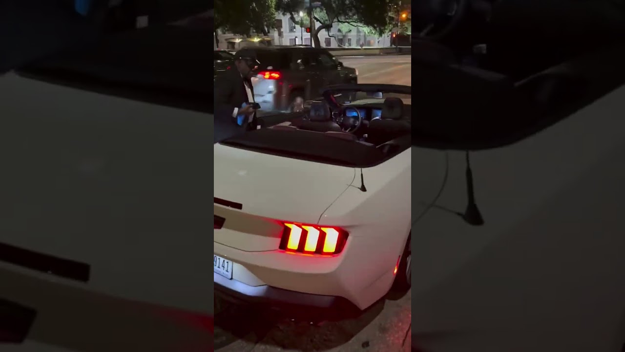 Luxury Wedding Getaway Car  Ford Mustang at The Corinthian Houston