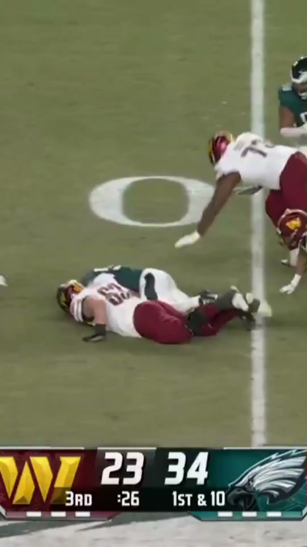 Oren Burks FORCES THE FUMBLE and Zack Baun recovers!!!  ?? Eagles vs Commanders Highlights