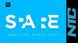 Negative Space Text Effect in Photoshop || tutorial || NTC || 2k19 ||