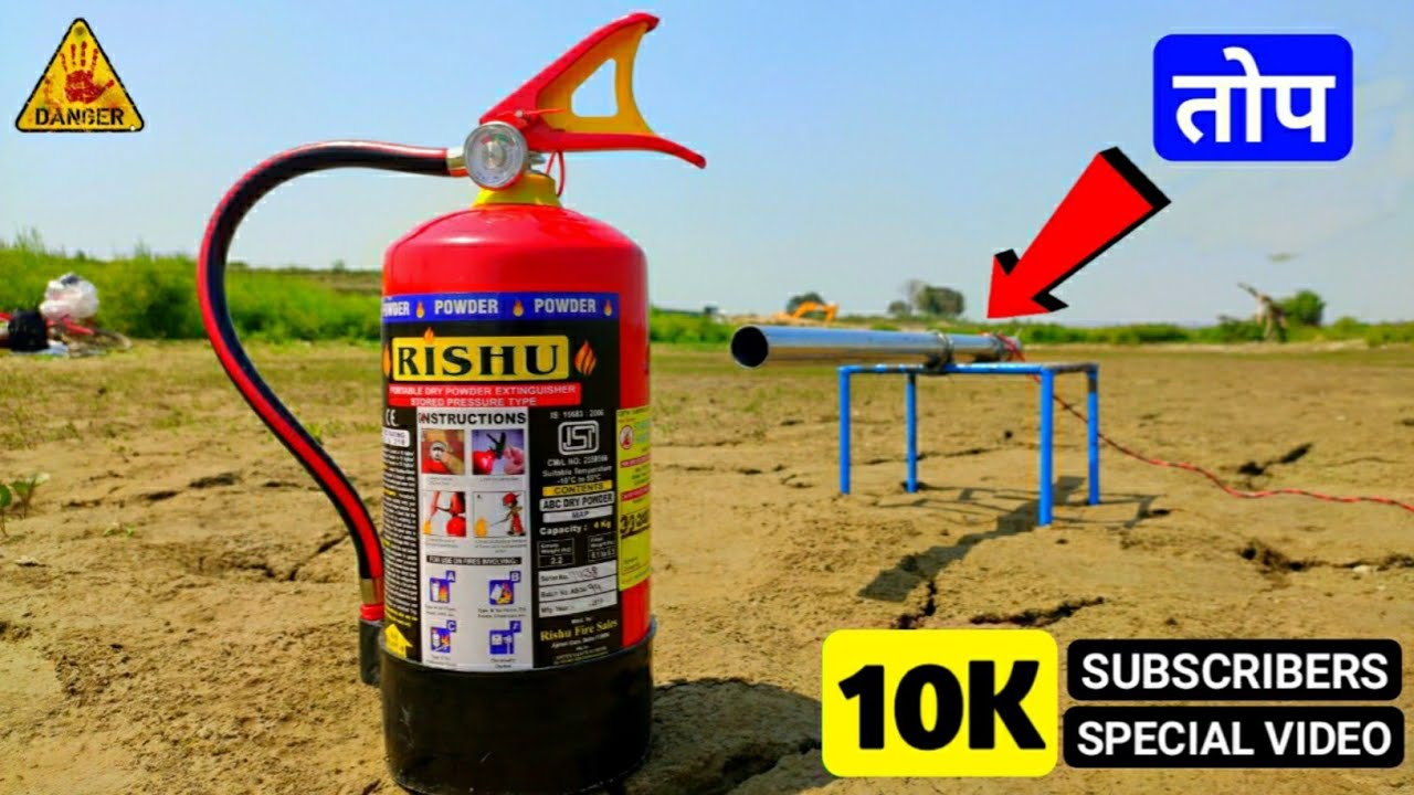 Potato Cannon Vs Fire Extinguisher Fire Extinguisher Blast In Potato