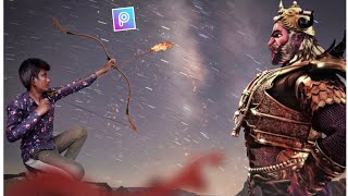 Dussehra Photo Editing Tutorial Picsart || Picsart Navratri Dussehra Photo Editing Tutorial #Ravan screenshot 5