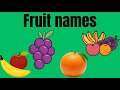 🍎 10 Fruit Names for Kids | Learn Fruits in English | Educational Video for Childrenn🍌🍇