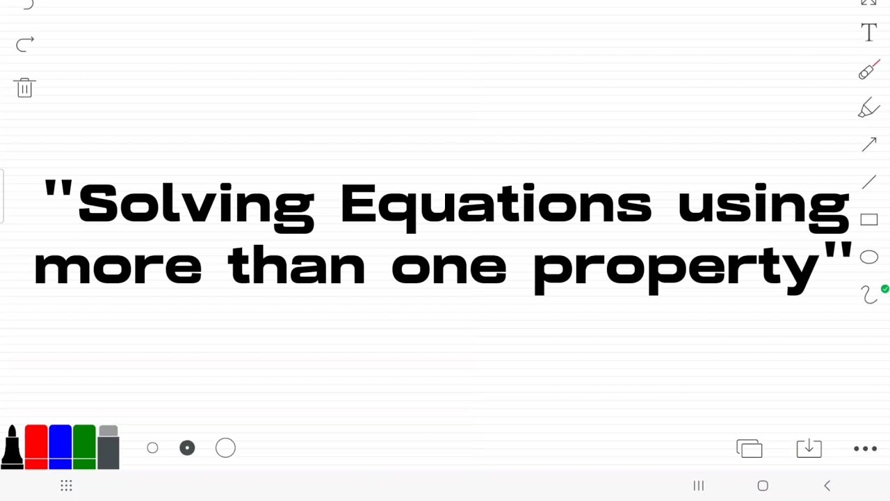 Math Tutorial - "Solving equations using more than one property" (click description) 🐯💜
