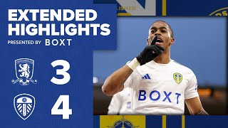 Extended highlights: Middlesbrough 3-4 Leeds United | EFL Championship