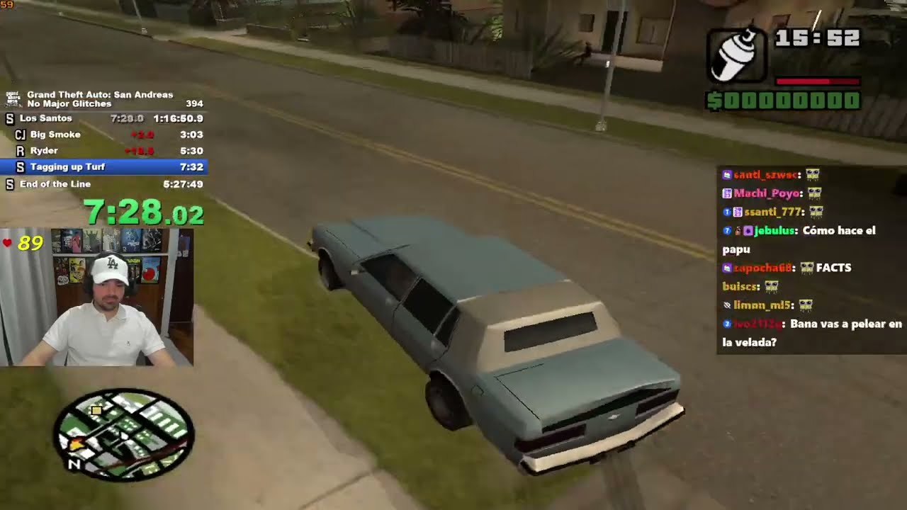 Bananirou hace speedrun de GTA SA y pierde por caretear su billetera