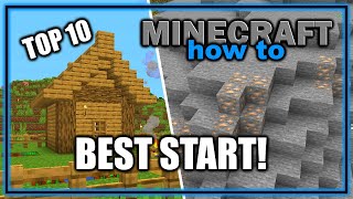 Top 10 How to Play Smarter in Early Game Minecraft! | Easy Minecraft Tutorial
