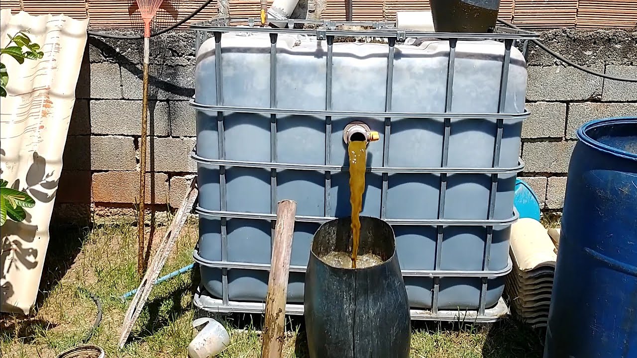 Biodigestor caseiro. Abastecimento e descarte correto do biofertilizante simultaneamente!!!