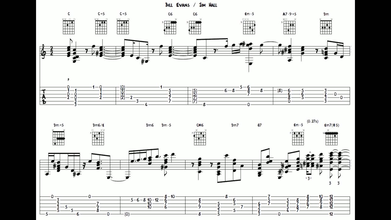 Jim Hall - Romain (Transcription tab)