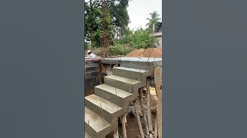 Cantilever folded staircase after concreting.   #concrete #trending #video