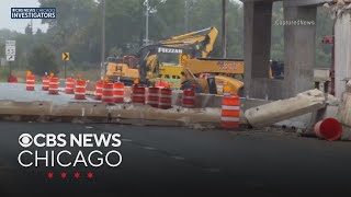 Traffic back to normal after concrete barrier falls from Route 53 onto Palatine Road
