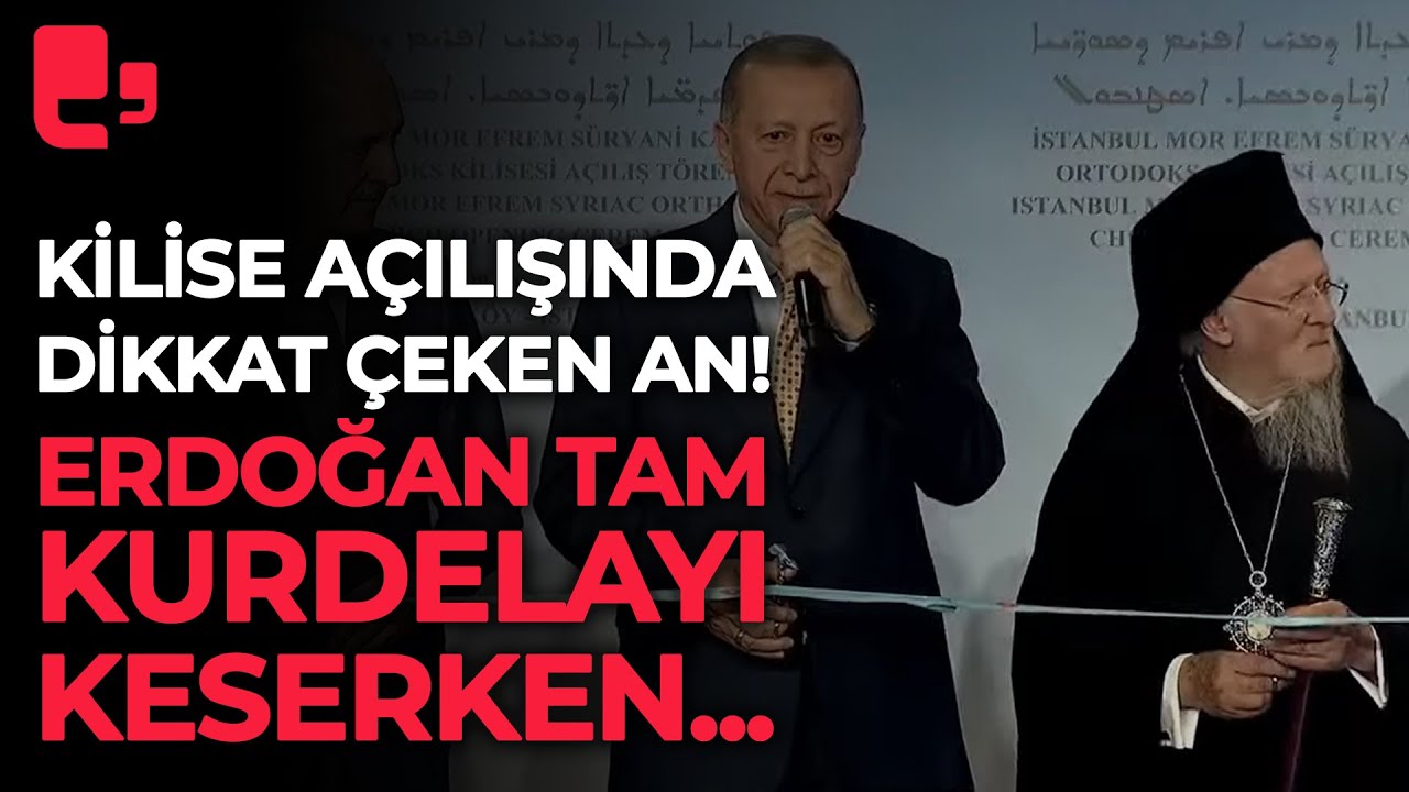Erdoğan tam kurdele keserken... Cumhuriyet tarihinin ilk kilisesi dualarla açıldı!